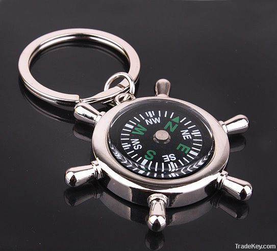 Vogue Alloy Compass Keychains