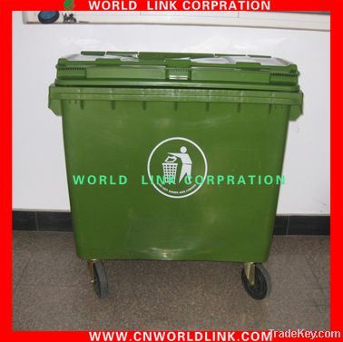 Big volum wheeled plastic dustbin