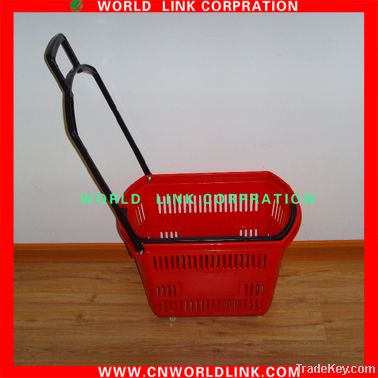 handle plastic shopping basket