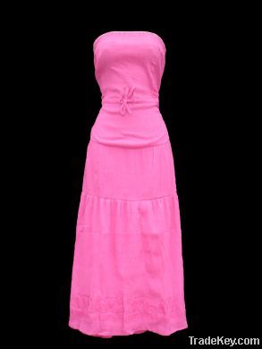 Ladies Pink Summer Maxi Dresses Pk of 12