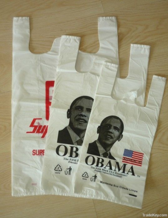 Obama T-shirt bag printed, plastic bag, poly bag, hdpe/ldpe bag,