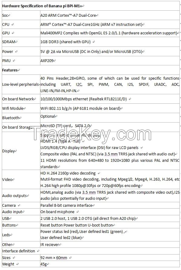 Original BPI-M1 Banana Pi A20 Dual Core 1GB RAM Open-source developmen