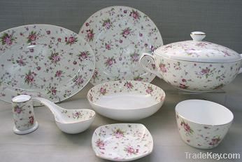 46Pcs bone china ceramic dinner sets