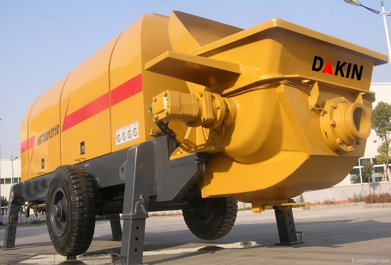 trailer-mounted concrete pump