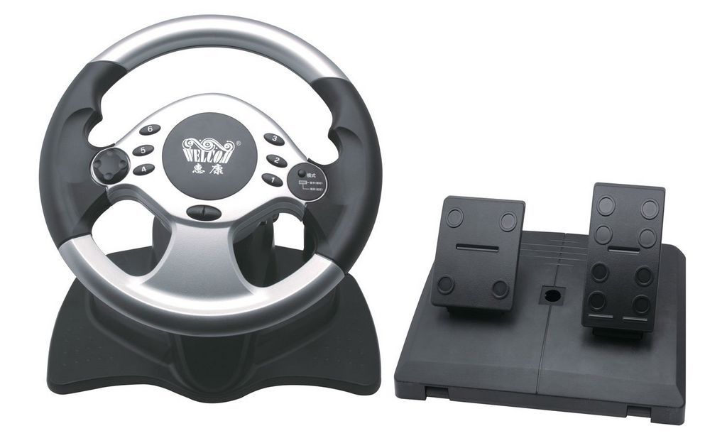 PC steering wheel for PS2