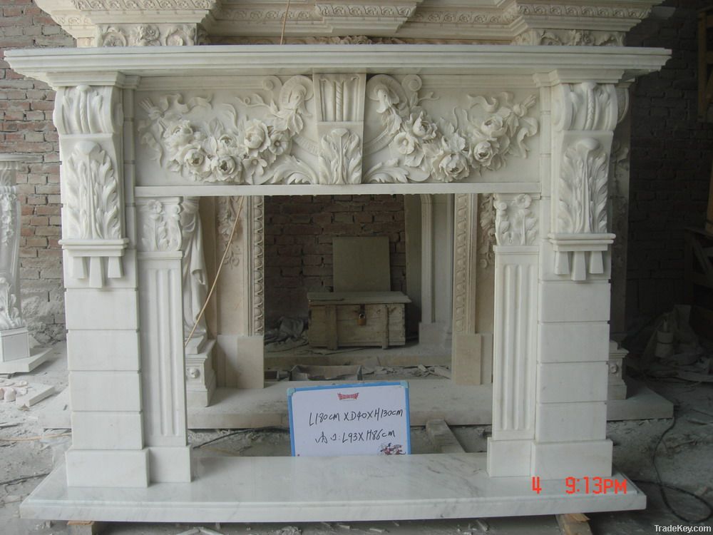 marble fireplace