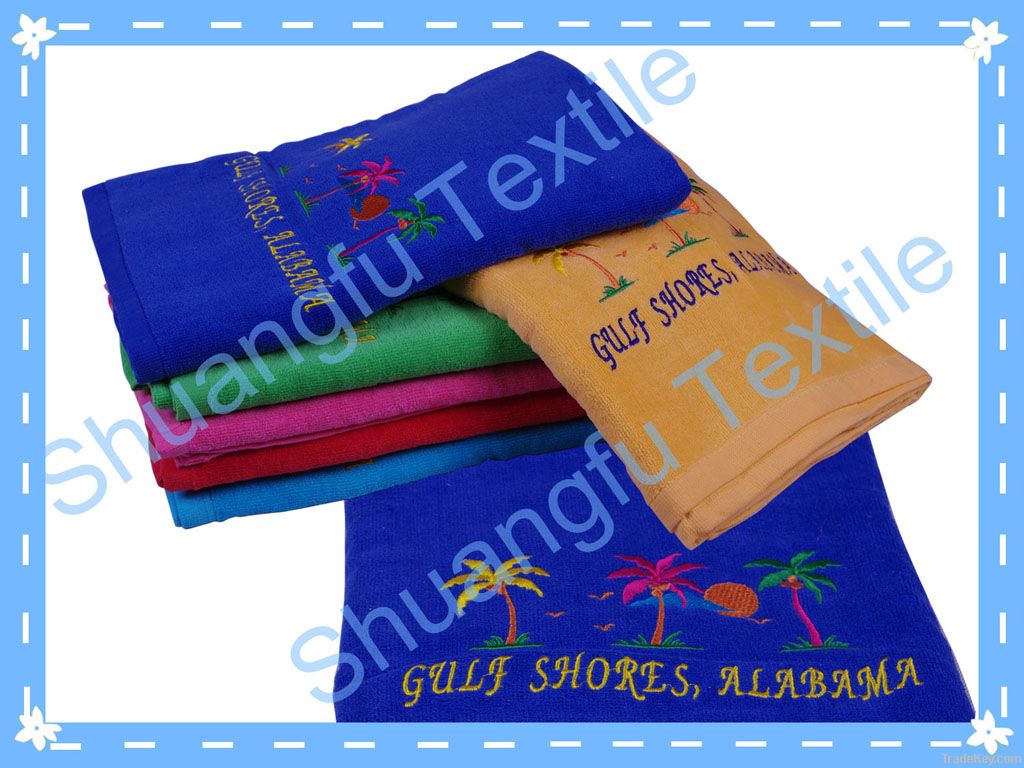 Cotton/Bamboo Fiber/Printed/Printing /Embroidery/Velvet Beach Towel