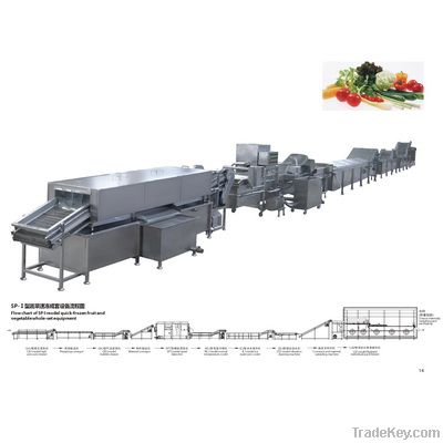 SP-I vegetable fruits processing line for quick freezing