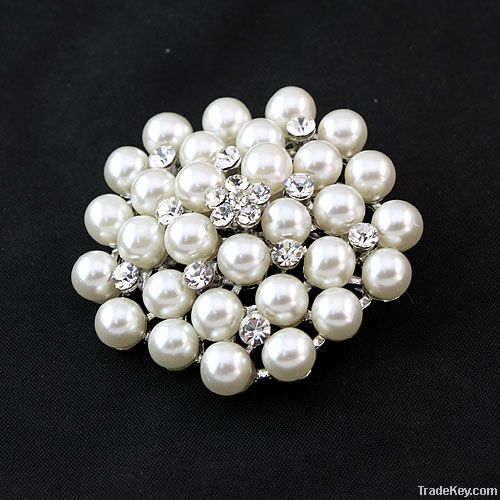 Alloy Pearl Rhinestone Brooches