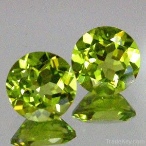 A Grade quality 6mm Round Nice Cutting Faceted Peridot Wholesaler