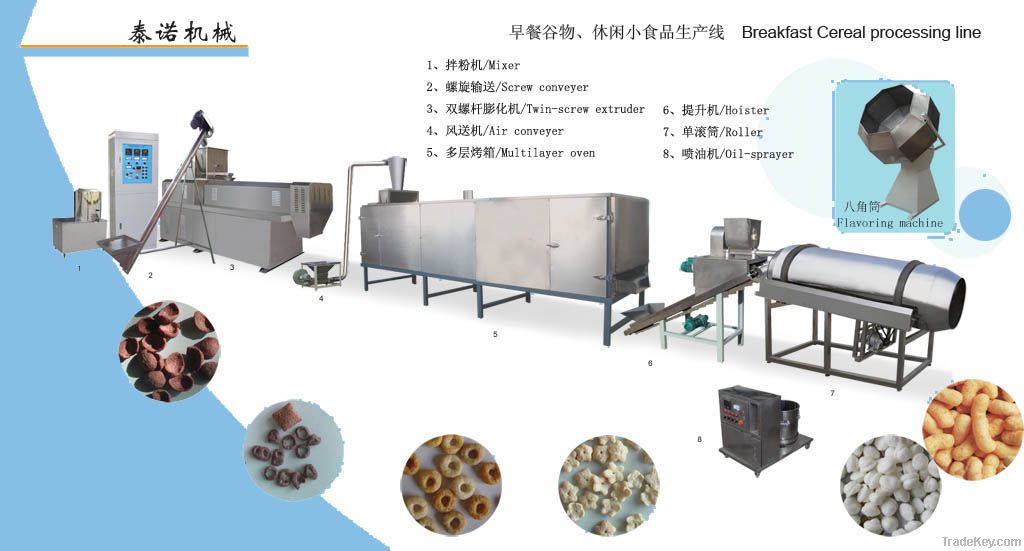 Snacks food processing line