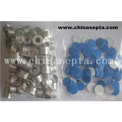 17.5mm Blue PTFE/White Silicone Septa