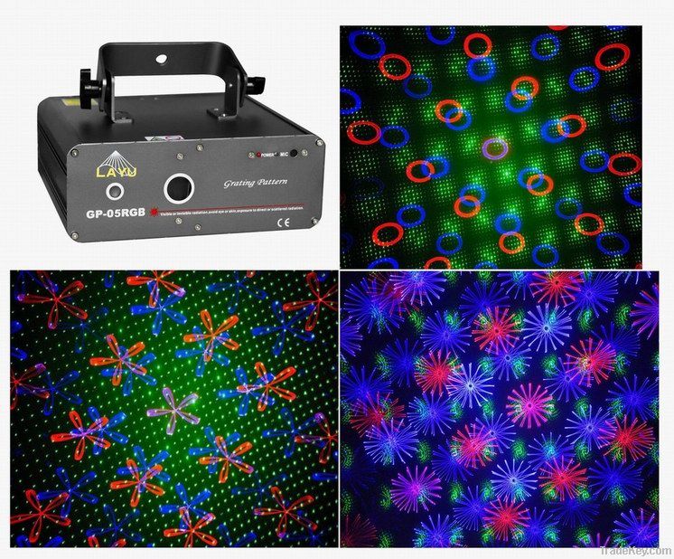 RGB grating pattern laser light