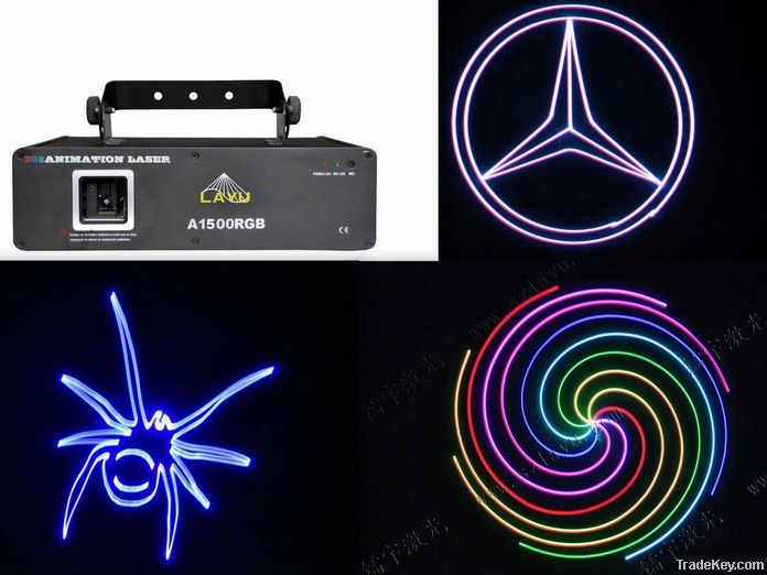 1.5 watts RGB ILDA cartoon laser