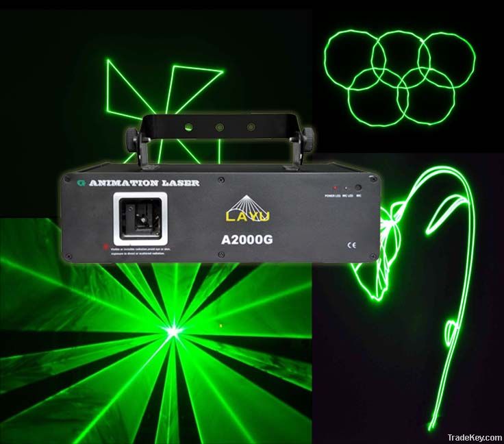 2W green ILDA laser light show