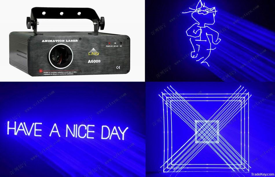 600mw blue beam &amp; animation laser