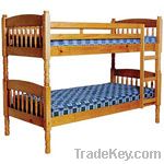 wooden bunk bed