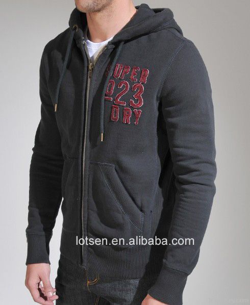 2012Lastest  Zipper-up, Fashionable Man Hoodie