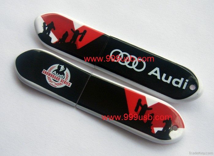 Plastic skis key usb 2.0, Hot sale 8gb usb ski, ski shaped flash drive