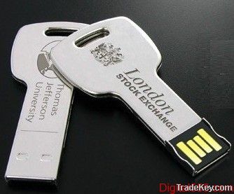 Key shape USB, Stainless steel usb flash drive, metal usb