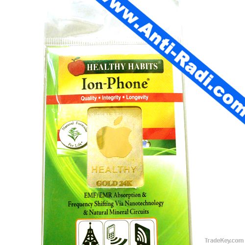 24K gold apple anti radiation sticker