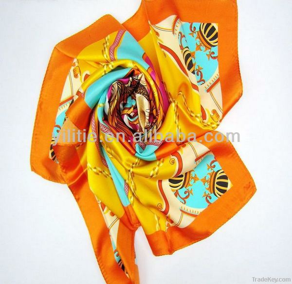 Fashion ladies  printed silk scarf