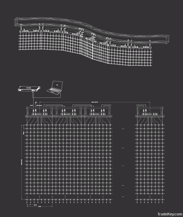 Full-color soft mesh LED display screen