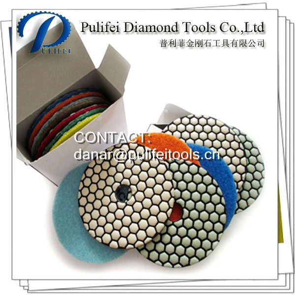 Granite Dry Diamond Polishing Pad For Electric Angle Grinder   