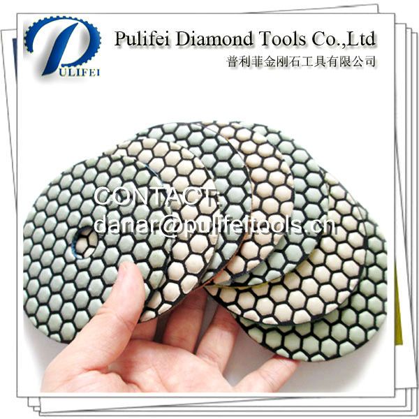 Granite Dry Diamond Polishing Pad For Electric Angle Grinder   