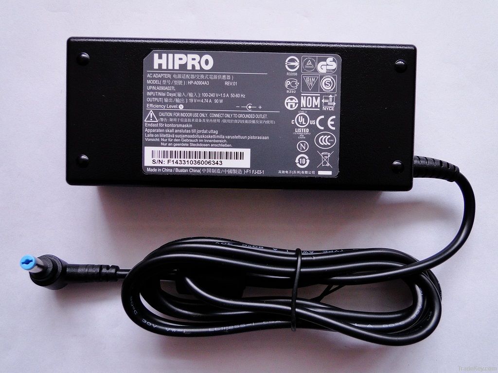 Laptop Adapters, Original HIPRO for Acer 19V4.74A 90W 5.5*1.7mm