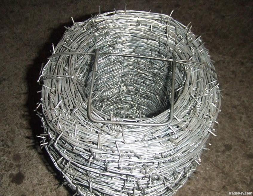 high tensile double strands barbed wire/PVC coated barbed wire