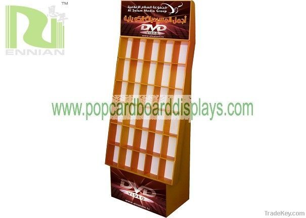 customized pop cardboard displays flooring for holding dvds