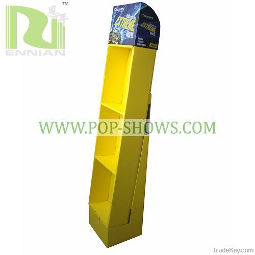 customized pop cardboard displays flooring for holding dvds