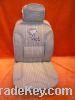 Linen car seat cushion