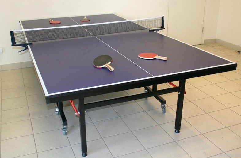 folding table tennis table as-201 square leg 3&#039;&#039; wheels