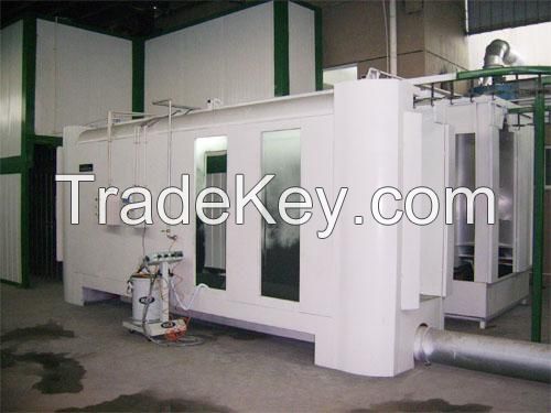 powder coating booth for metal parts