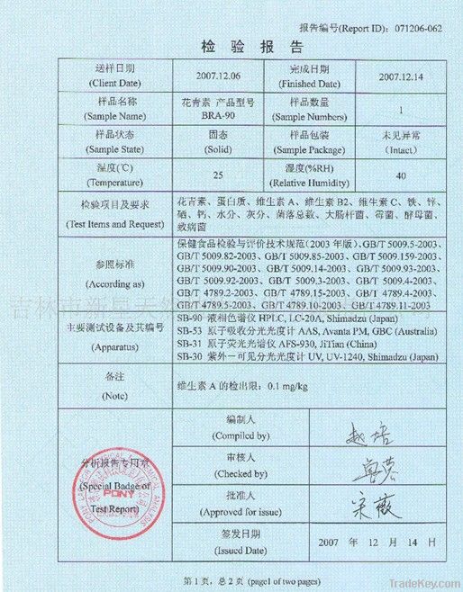 Black Rice extract anthocyanins