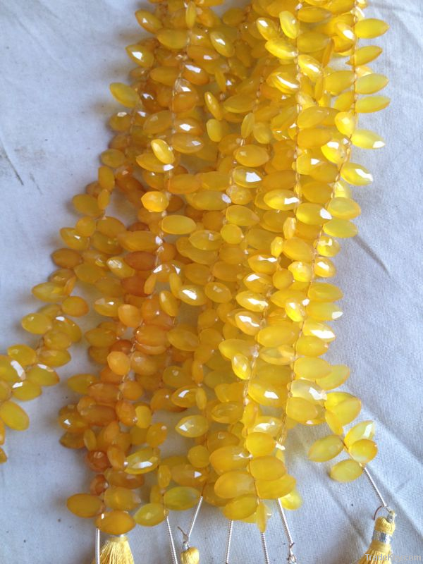 Yellow Chalcedony Cut Marquise