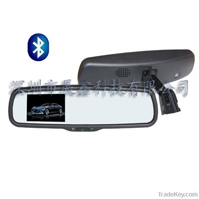 3.5 inch Digital TFT-LCD monitor, car rear-view mirror monitor with blu