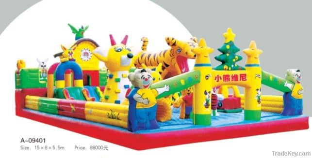 Amusement park children inflatable castle