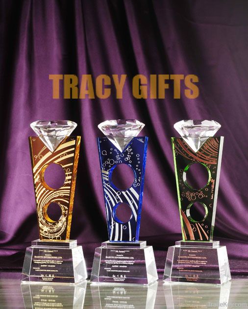 HIGH GRADE K9 Crystal award trophy, with high class gift box packing