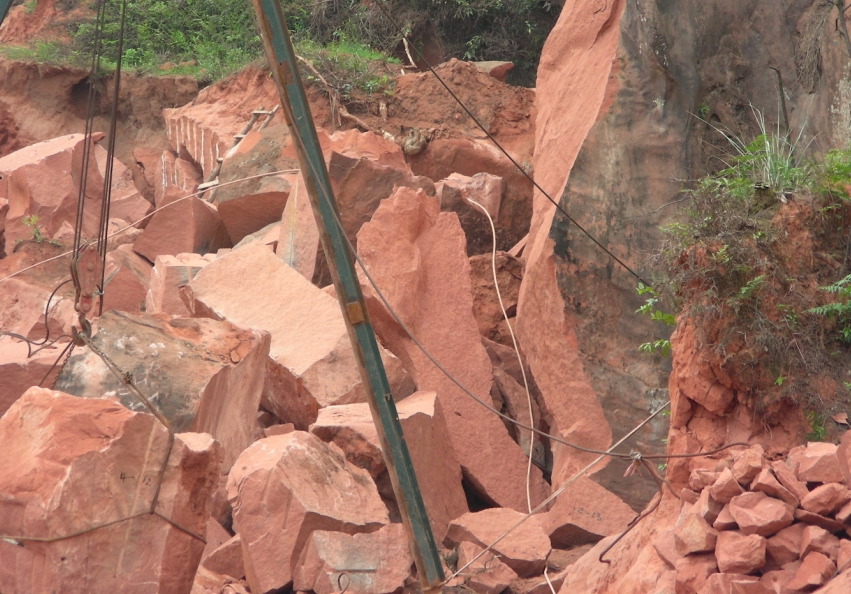 new red sandstone block