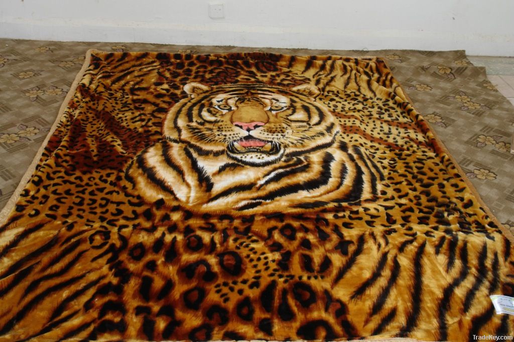 Panel printing raschel blanket