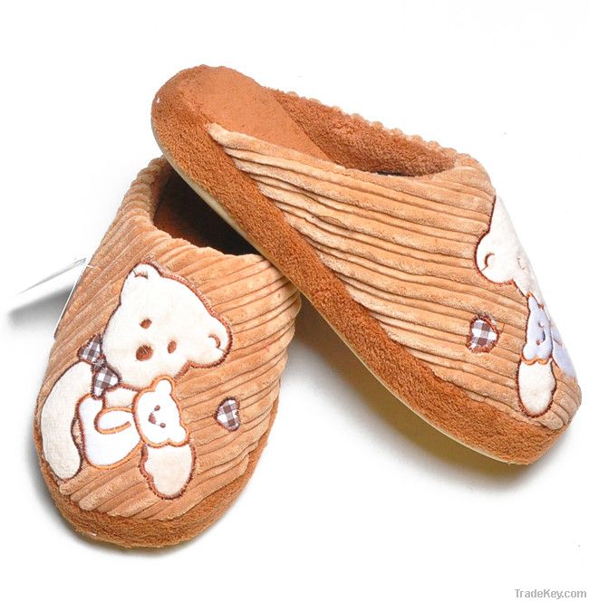 Lovely plush women indoor eva slippers