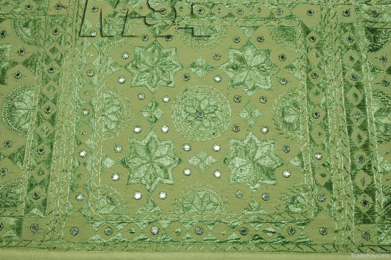 Embroidery and Mirror Work Bed Cover