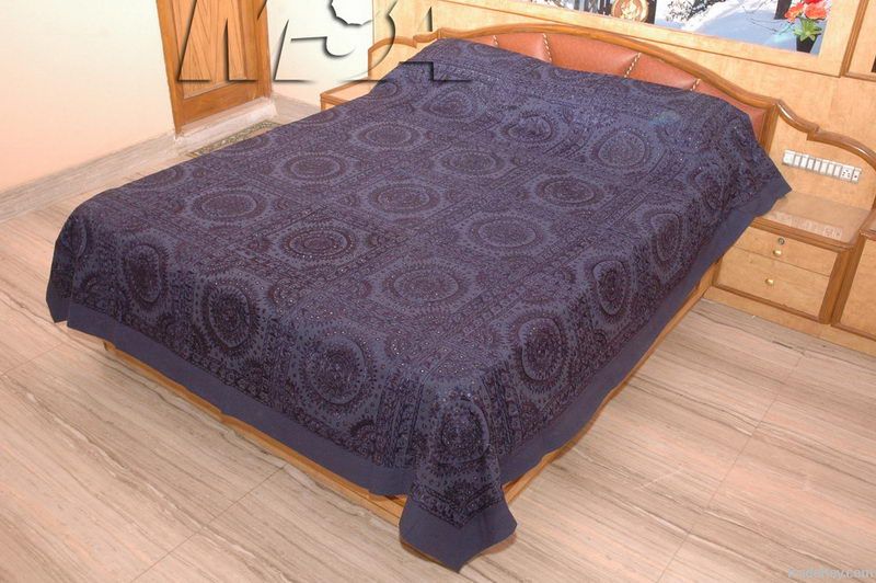 Embroidery and Mirror Work Bed Cover