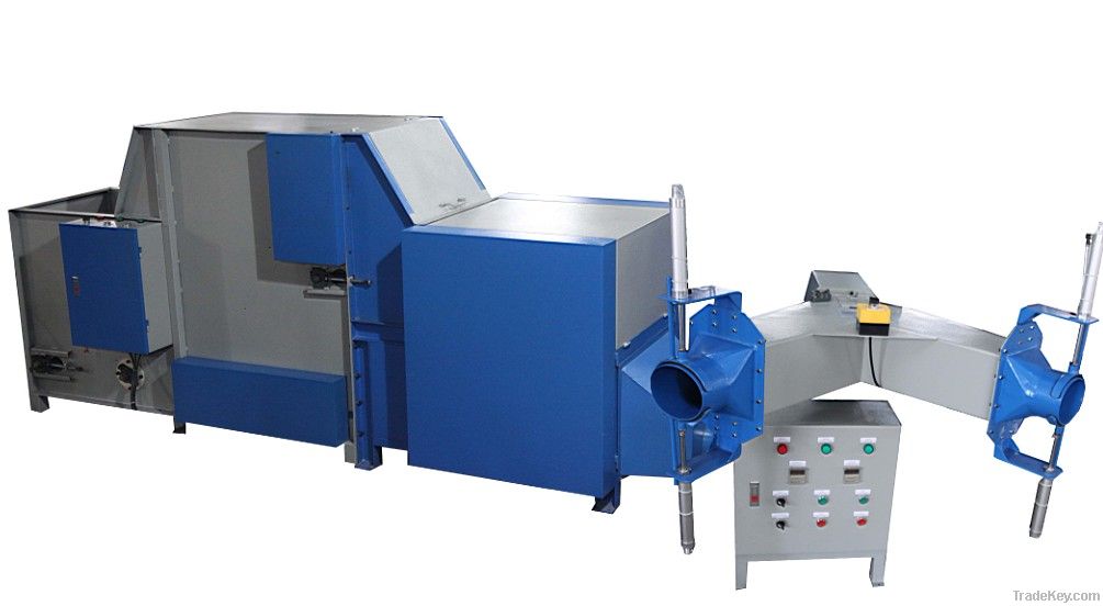 Fiber carding &amp; pillow filling machine