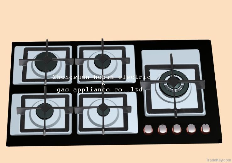 900mm Tempered glass New design! built in gas stove/gas hob