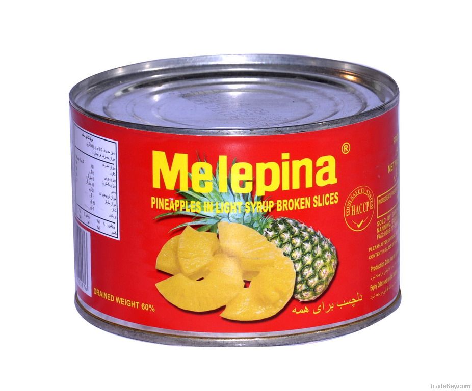 canned pineapples in light syrup broken slices