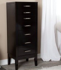 Hadley Floor Jewelry Armoire - High Gloss Black